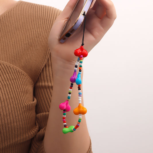 Collar de estilo étnico con dije de corazón multicolor de aleación, tamaño grande y acabado chapado, para mujer
