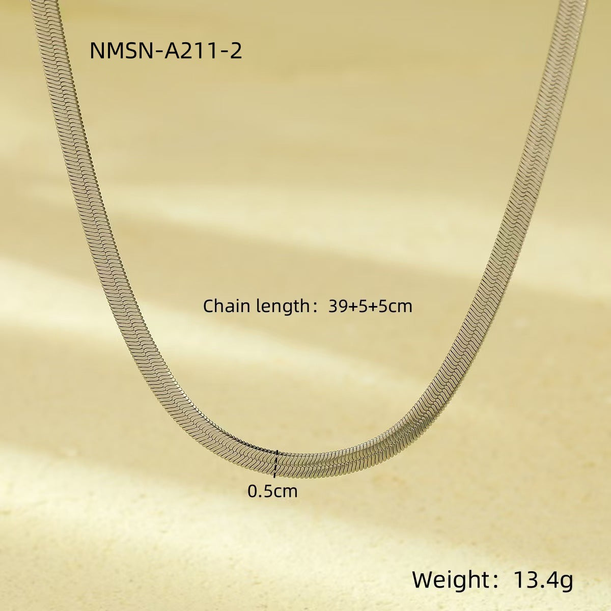 Minimalist Fashion Stainless Steel Snake Chain Necklace for Men and Women