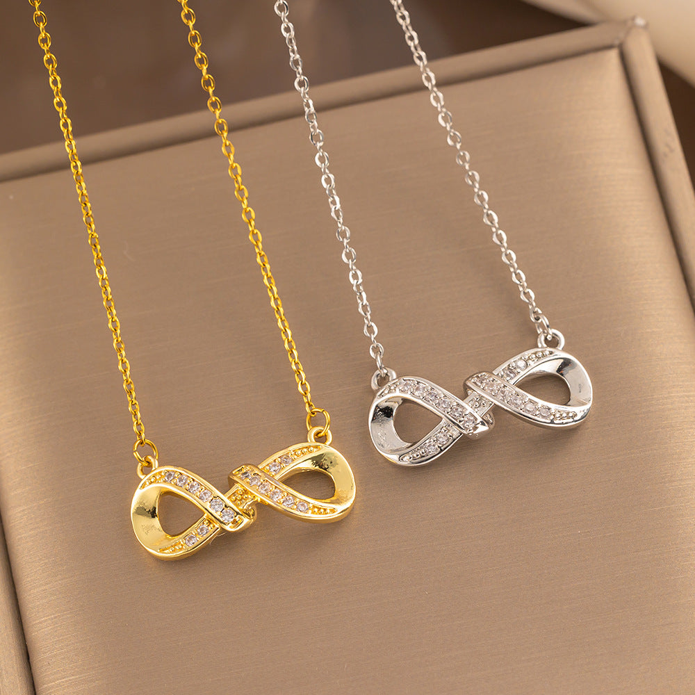 Collana con Lettera Lusso Minimalista da Donna, Pendente in Acciaio Inossidabile su Catena a O con Finitura Galvanizzata