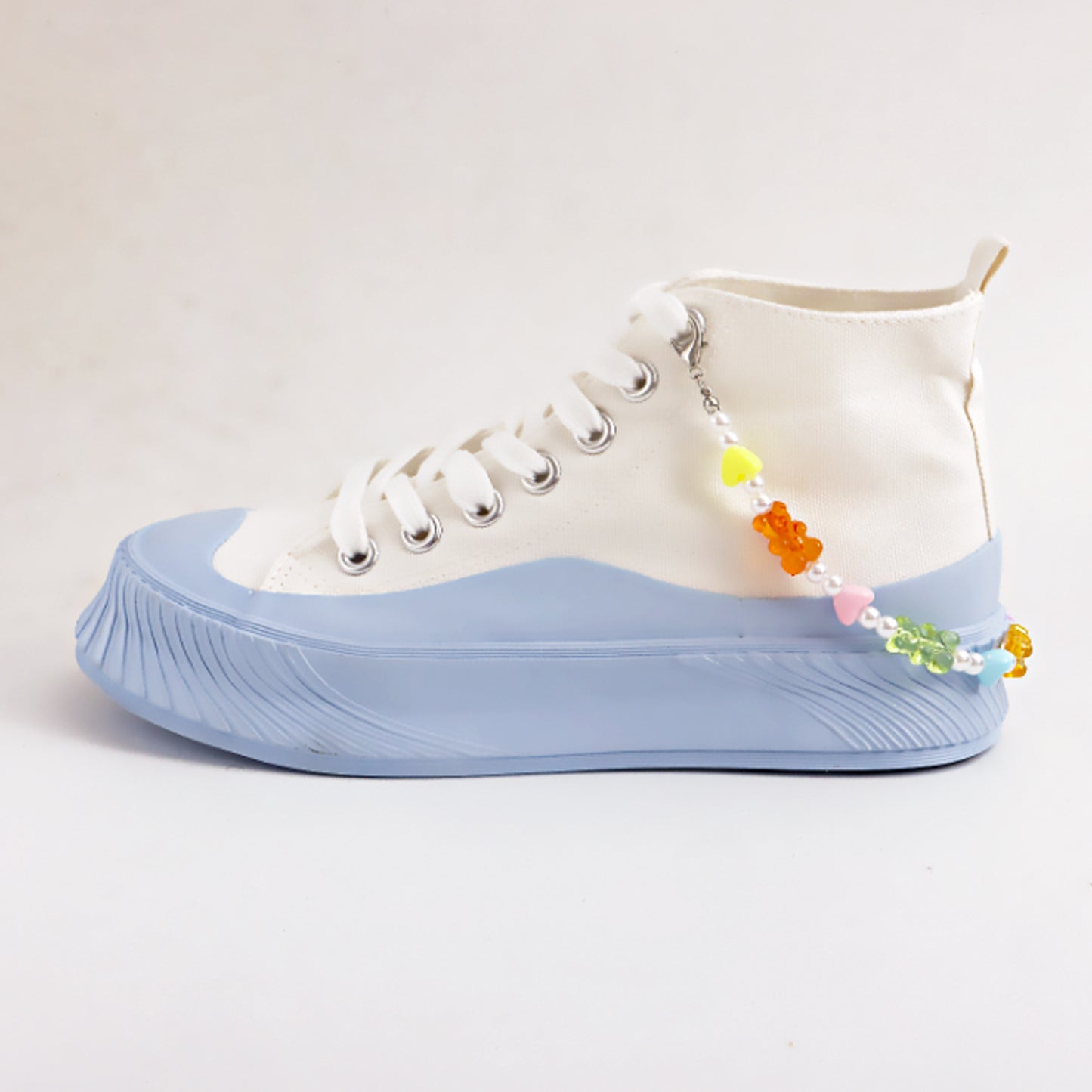 Cute Bear-Shaped Alloy Anklet for Women with Resin Imitation Pearl Accents and Geometric Design