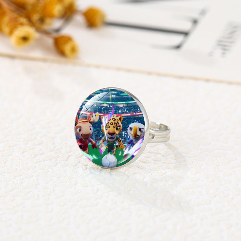 Anillo Deportivo de Aleación con Baño de Oro Joyería de Moda Unisex