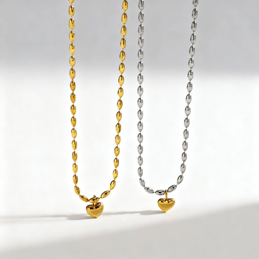 Sweet Heart Stainless Steel Plated Necklace for Women