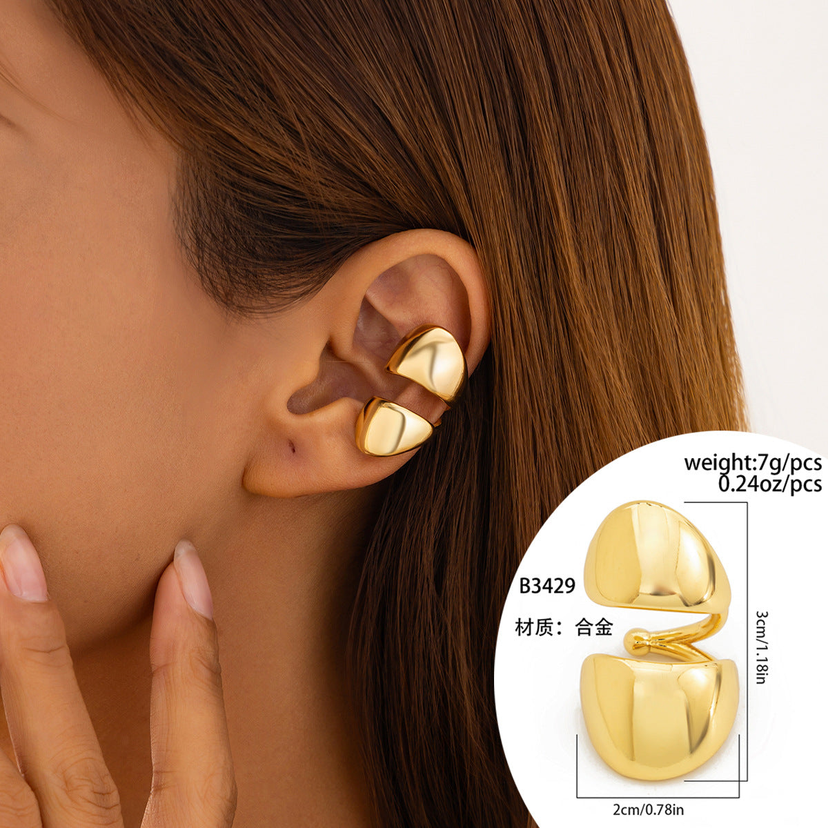 Retro Punk Geometric Drop Earrings in Alloy with Electroplated Finish for Women