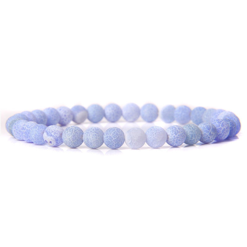 Sweet Natural Gemstone Round Beaded Stretch Bracelet Unisex