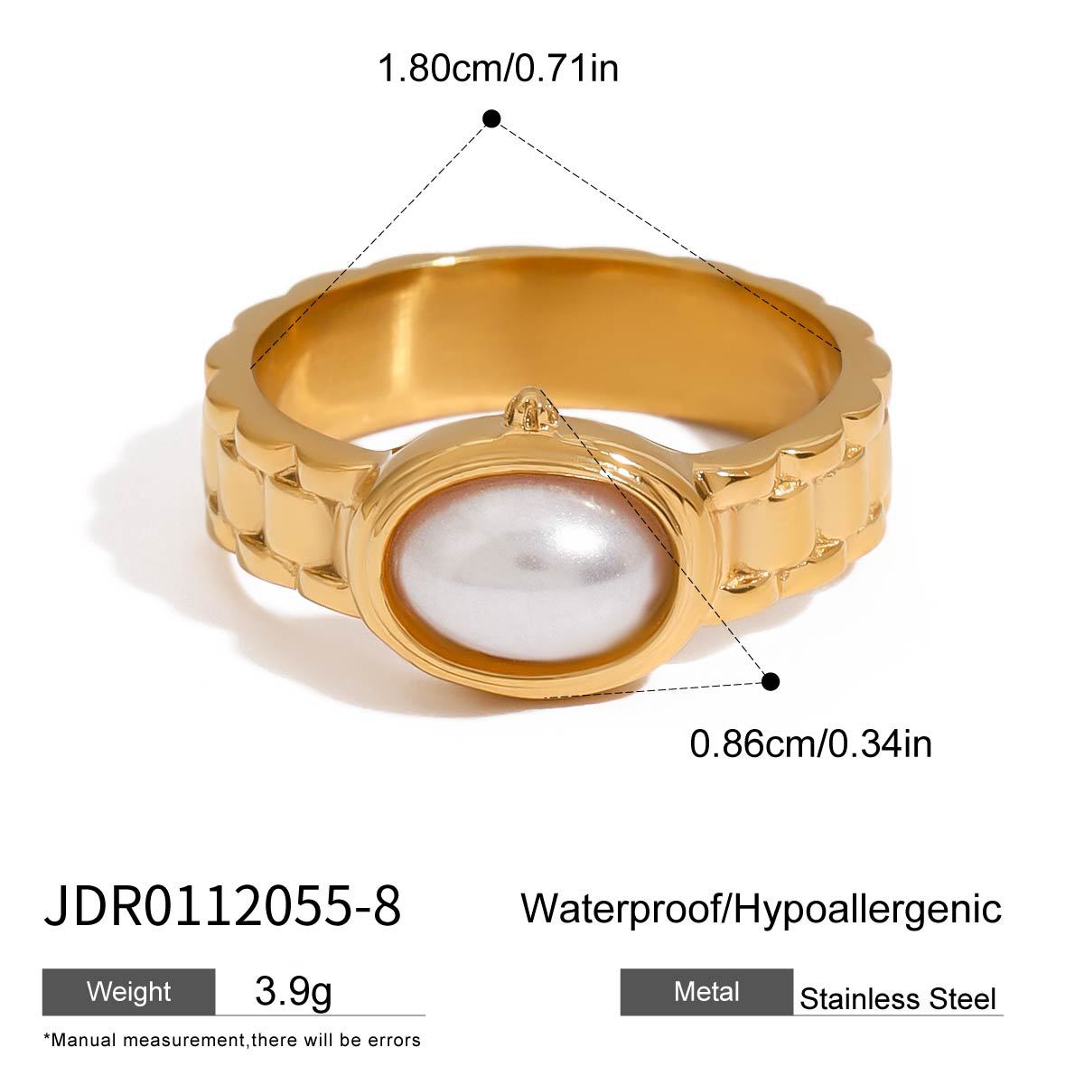 Anello Geometrico in Acciaio Inox con Finitura Placcata e Dettaglio Floreale da Donna Gioielli Minimalisti di Lusso