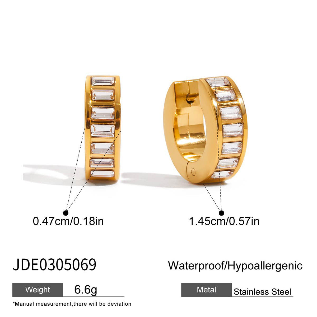 Orecchini a perno geometrici in acciaio inossidabile con strass, placcati, lusso minimalista, da donna