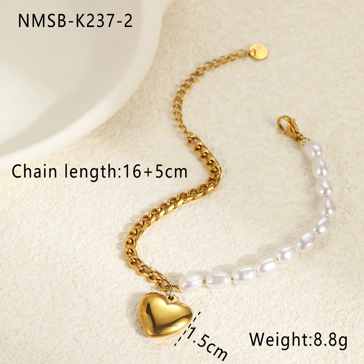 Elegant Baroque Style Geometric Stainless Steel Bracelet and Earrings Set with Plating Finish for Women