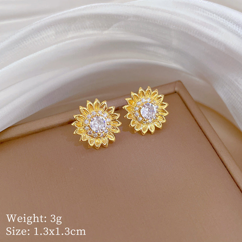 Geometric Stud Earrings for Women with Plated Copper Design, Elegant Long Tassel Drop Earrings, Sweet Style Jewelry
