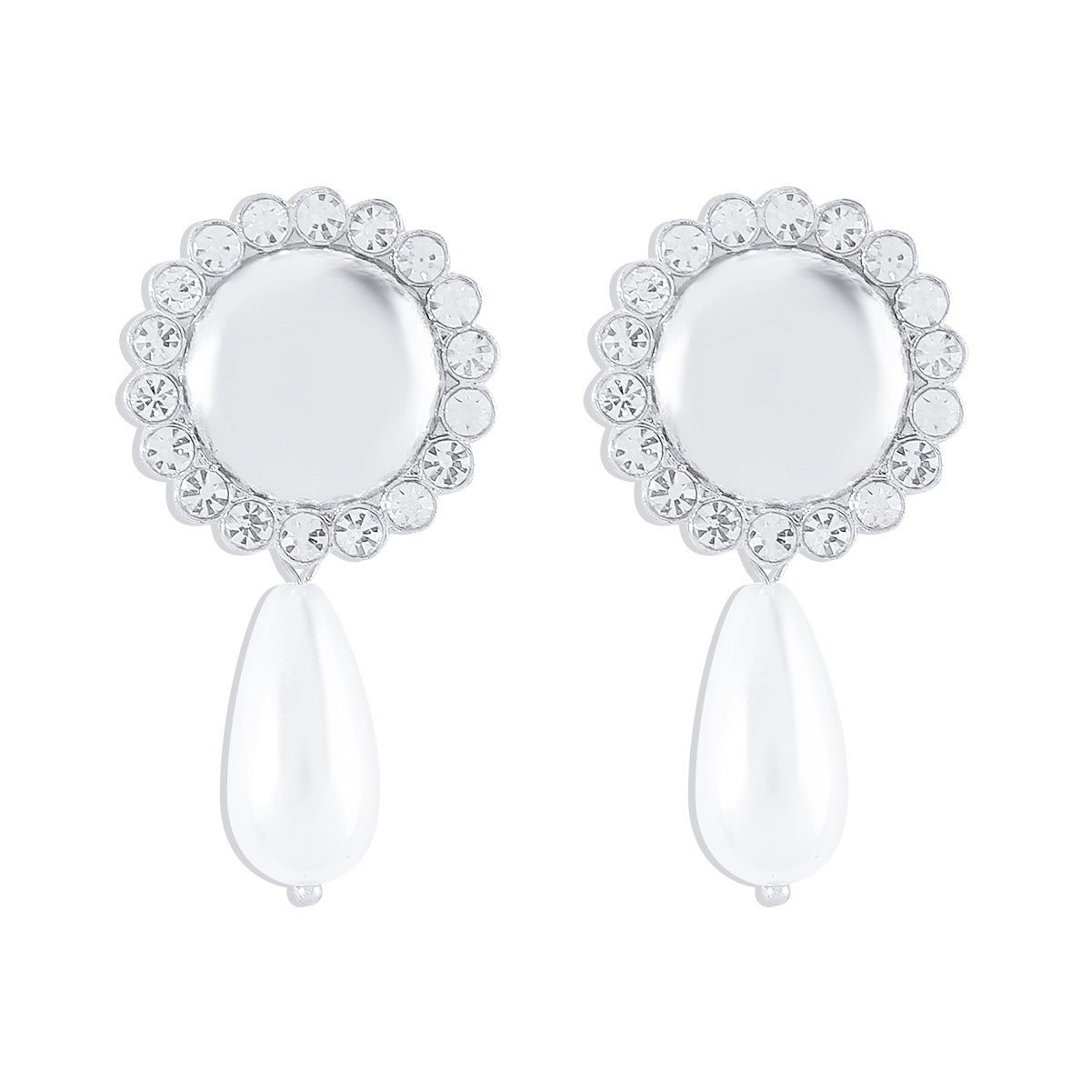 Pendientes de Aleación con Forma de Goteo Dulce y Atrevida, con Incrustaciones de Perlas Simuladas, para Mujer