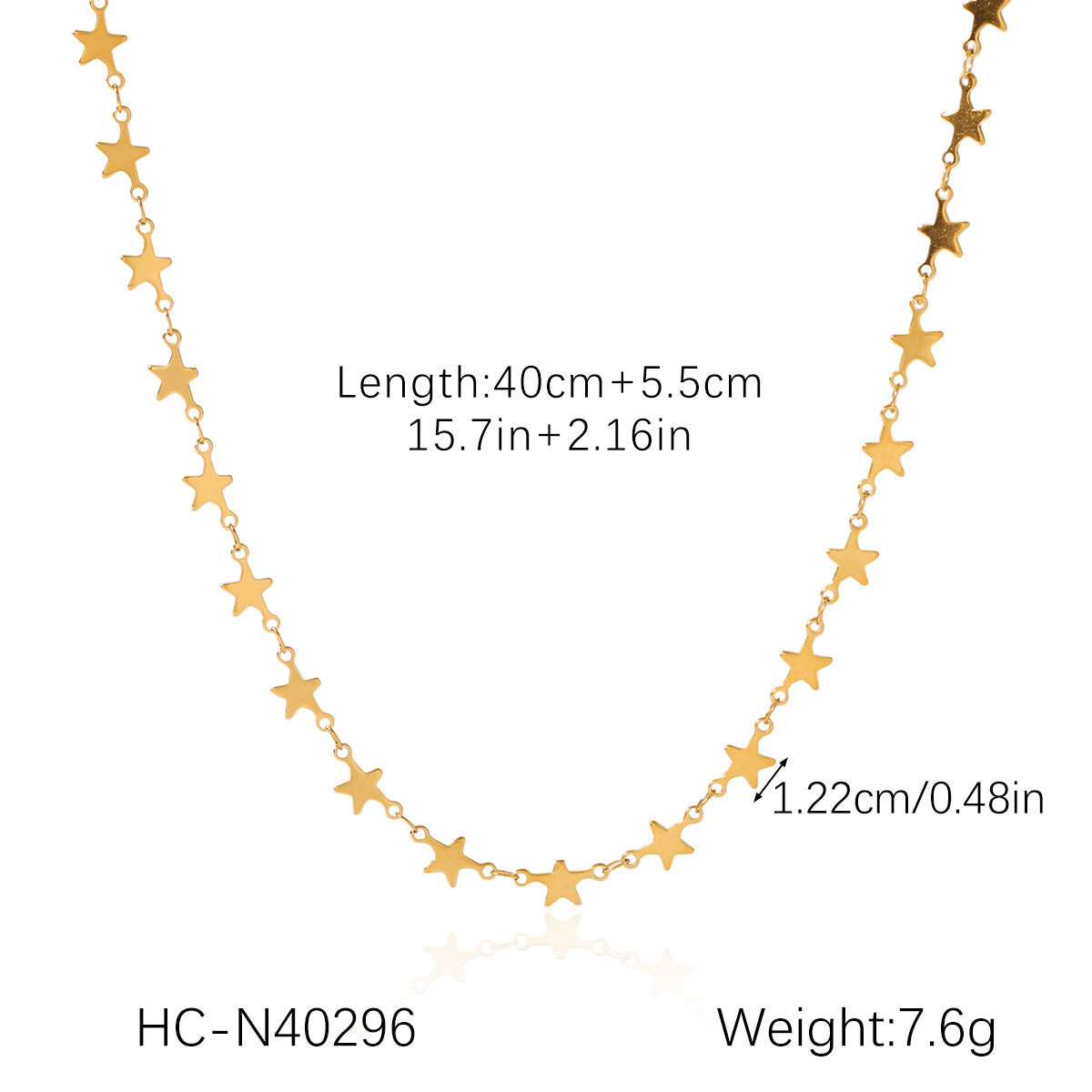 Minimalist Star-Shaped Stainless Steel Necklace with Plated Finish for Women Locket Chain