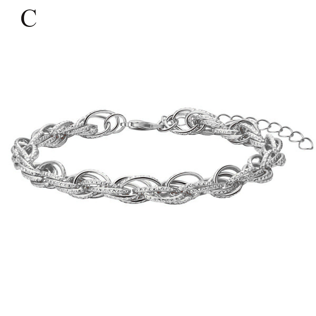 Minimalist Alloy Cuban Link Chain Bracelet Unisex