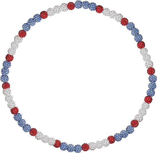 Sporty Geometric Round Resin Disco Ball Necklace with Rhinestone Inlay Unisex Cable Chain