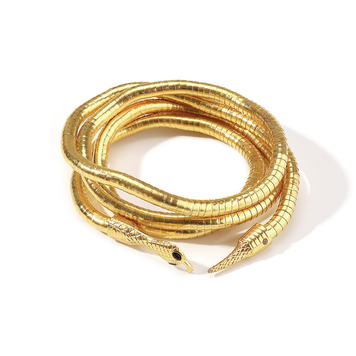 Gargantilla ajustable con diseño minimalista atrevido en forma de serpiente de hierro con acabado galvanizado para mujeres y hombres