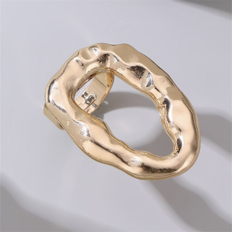Fashion Minimalist Geometric Bow Alloy Plated Ring Set for Women