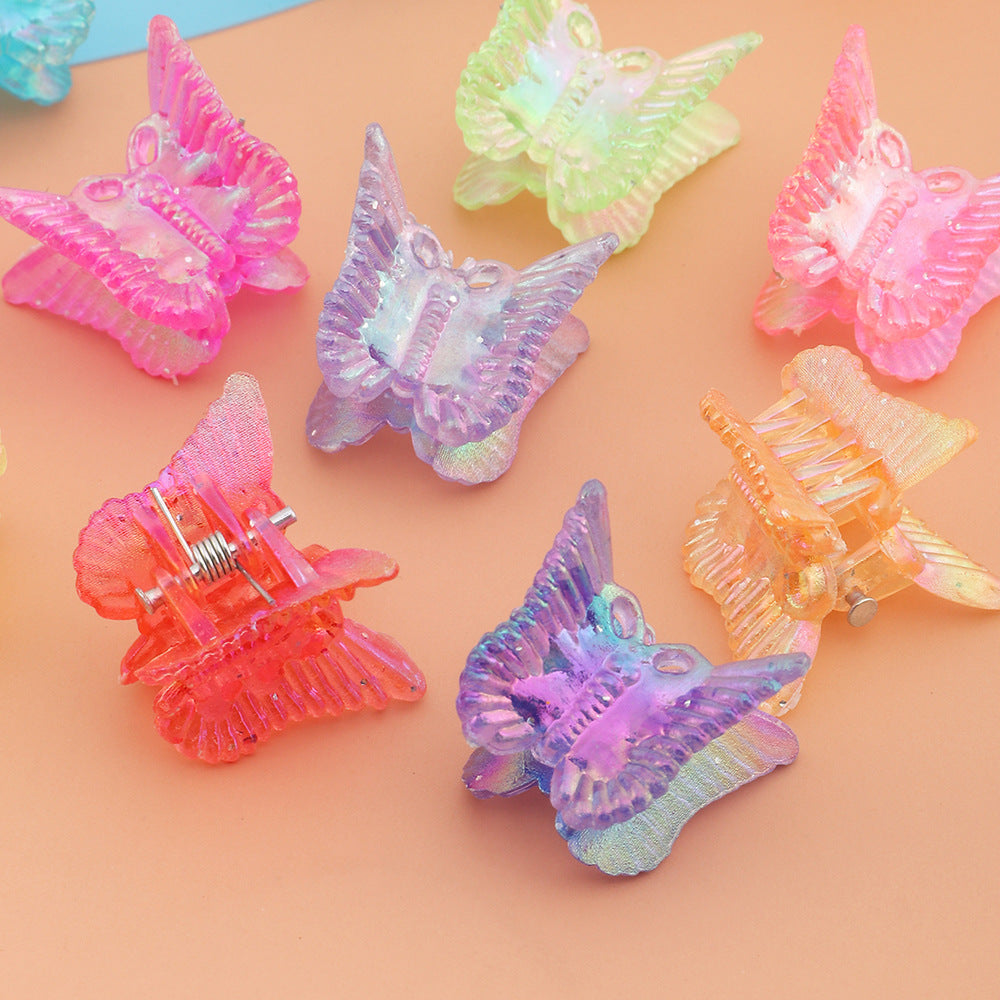 Fermaglio per Capelli a Farfalla Mini, a Forma di Fagiolo, Color Caramella, con Finitura Smaltata per Bambine, Accessorio per Capelli in Stile Principessa per Bambini