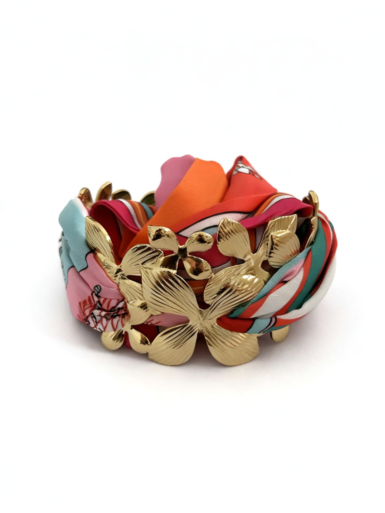 Bracciale a fascia larga in acciaio inossidabile placcato a forma di cuore irregolare, stile streetwear alla moda