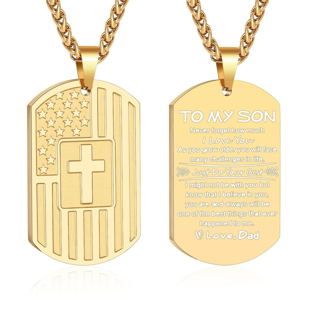 Collana con pendente a croce in acciaio inossidabile lucidato e acciaio al titanio con forma geometrica per uso quotidiano