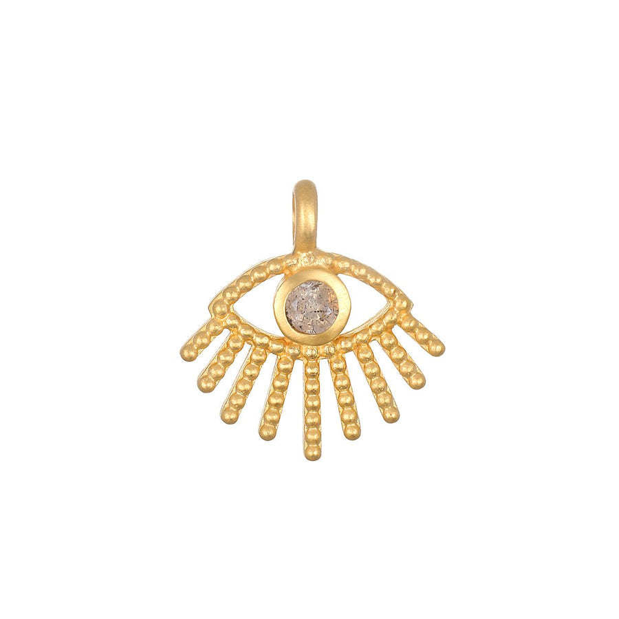 18K Gold Plated Stainless Steel Whisk Pendant Necklace with Cable Chain