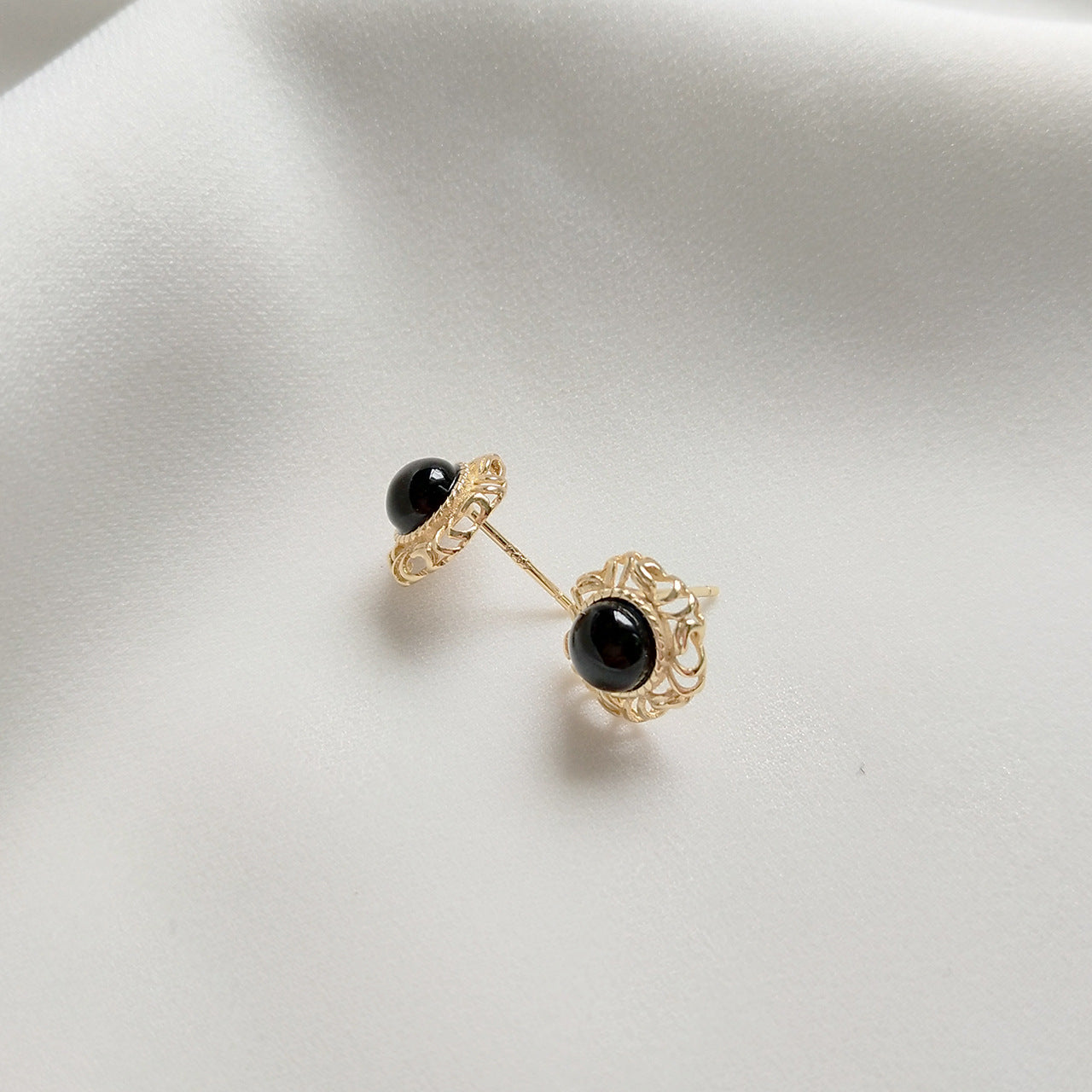 Orecchini in Argento Sterling 925 con Agata Intarsiata Floreale a Goccia Dolce e Perle