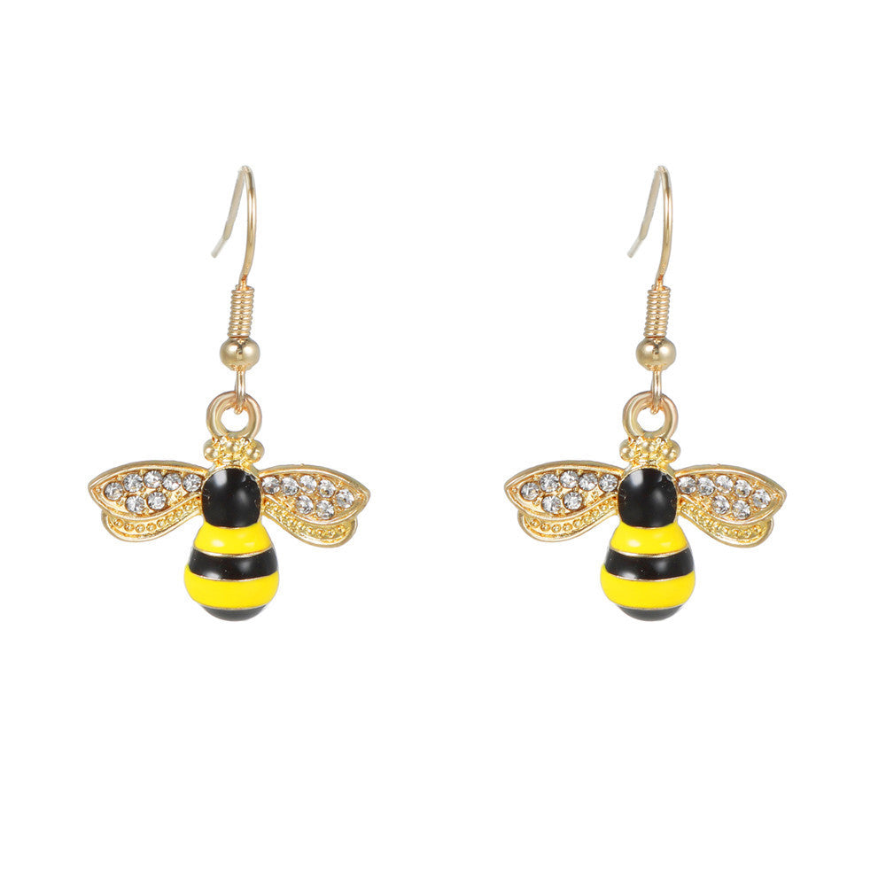 Cute Cartoon Cat Flower Bee Astronaut Stud Earrings for Women Alloy with Plating Finish Geometric Design