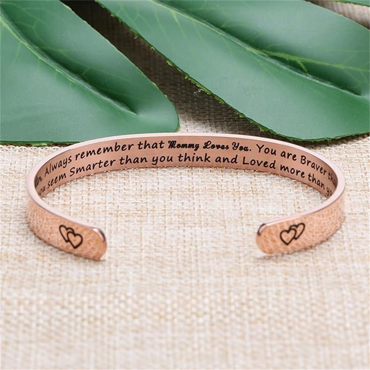 Pulsera de acero inoxidable de moda para mujer con acabado chapado, regalo ideal de Navidad, cumpleaños, Acción de Gracias para mamá