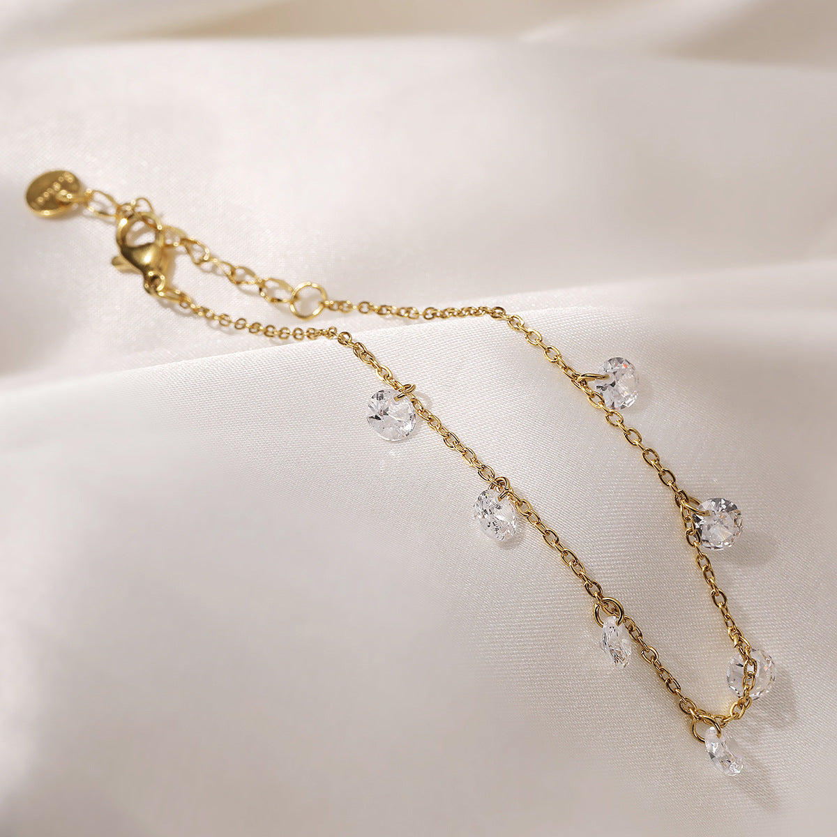 Minimalist Geometric Gold Plated Stainless Steel Bracelet for Women