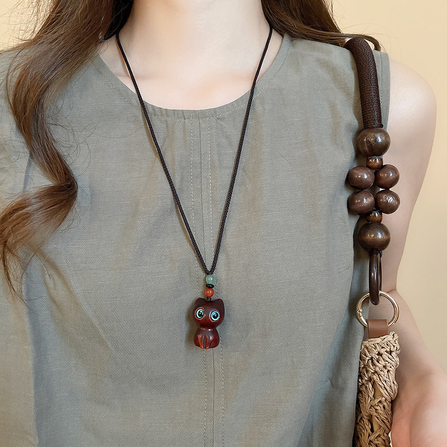 Collana con ciondolo geometrico in acrilico stile retrò da donna con charm in lega, fatta a mano, catena a strati alla moda minimalista