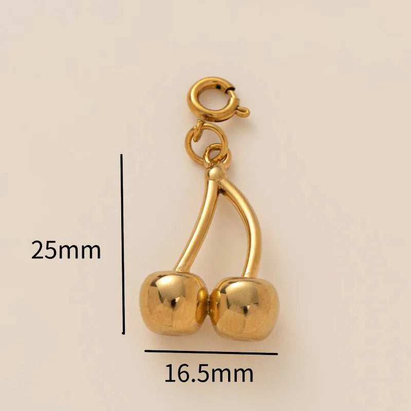 18K Gold Plated Stainless Steel Eight-Pointed Star Charm Bar