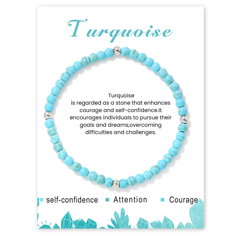 Elegant Sweet Hand-woven Geometric Stone Beaded Bracelet for Women