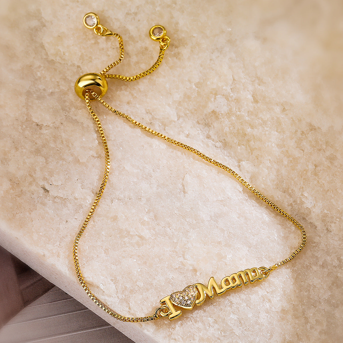 Elegant 18K Gold Plated Brass Butterfly Geometric Bracelet with Cubic Zirconia for Women
