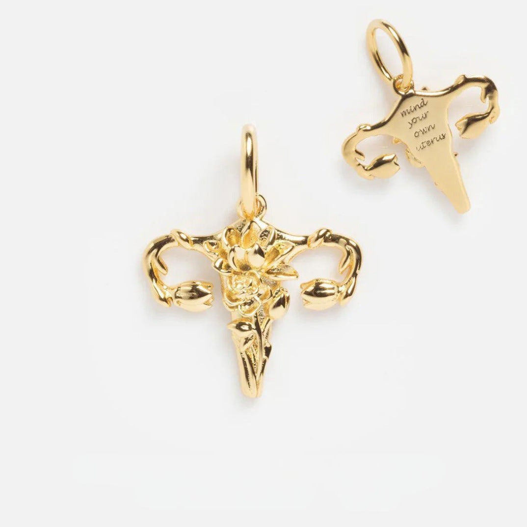 Ciondolo Lettera Vintage in Ottone Placcato Oro 18K Ciondolo a Goccia d'Olio con Ciondolo a Barra per Donna