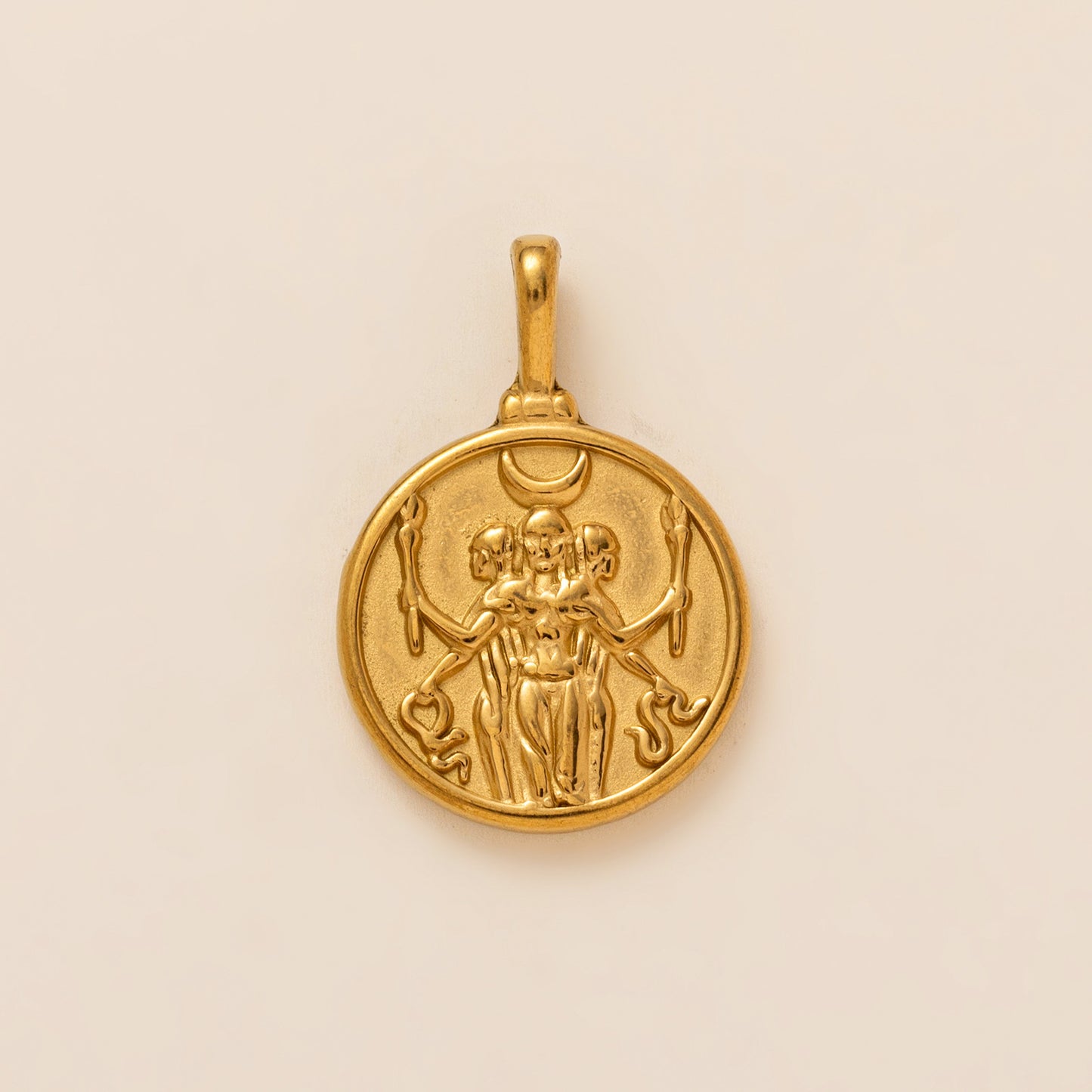 Vintage 18K Gold Plated Stainless Steel Star Charm Bar PVD