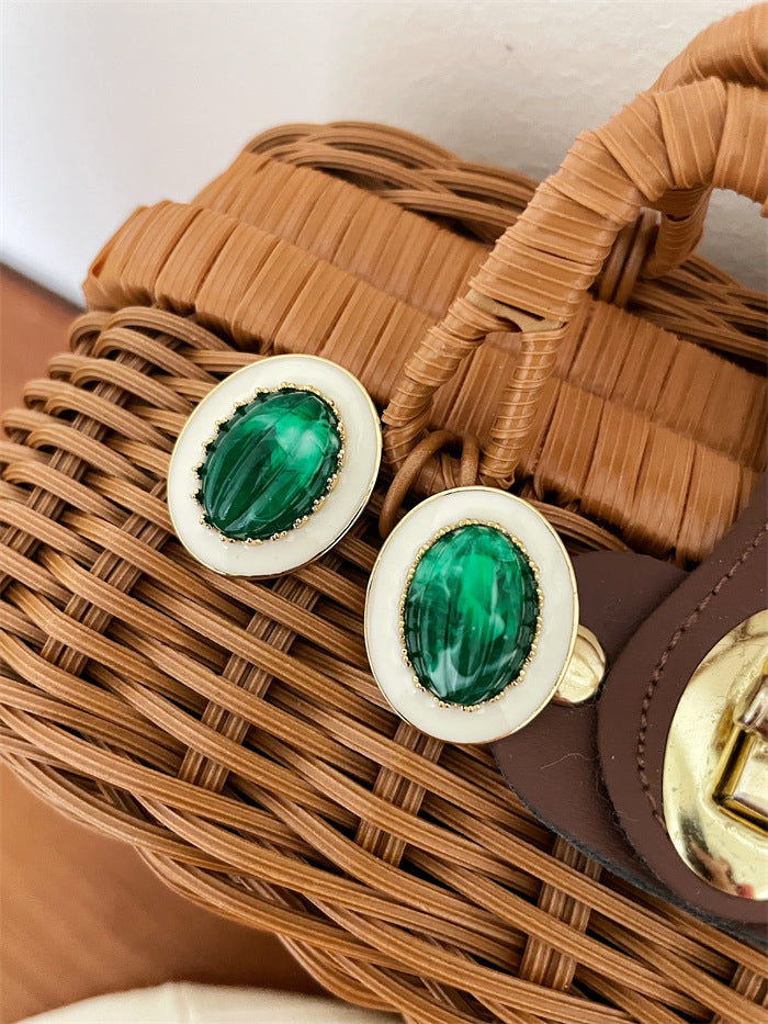 Pendientes geométricos de estilo vintage en aleación con acabado chapado para mujer