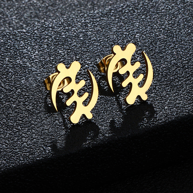 Pendientes de Acero Inoxidable Geométricos, Acabado Chapado en Oro, Joyería de Moda para Mujer, Regalo para Ella