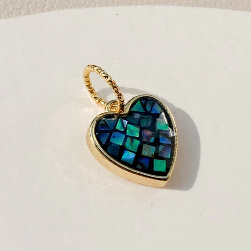 Sweet Minimalist Heart Teardrop Geometric Stainless Steel Plated Pendant Charm Bar