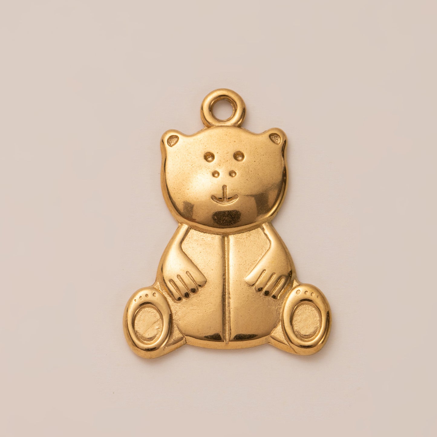 Vintage 18K Gold Plated Stainless Steel Animal Pendant Charm Bar with Ball Chain