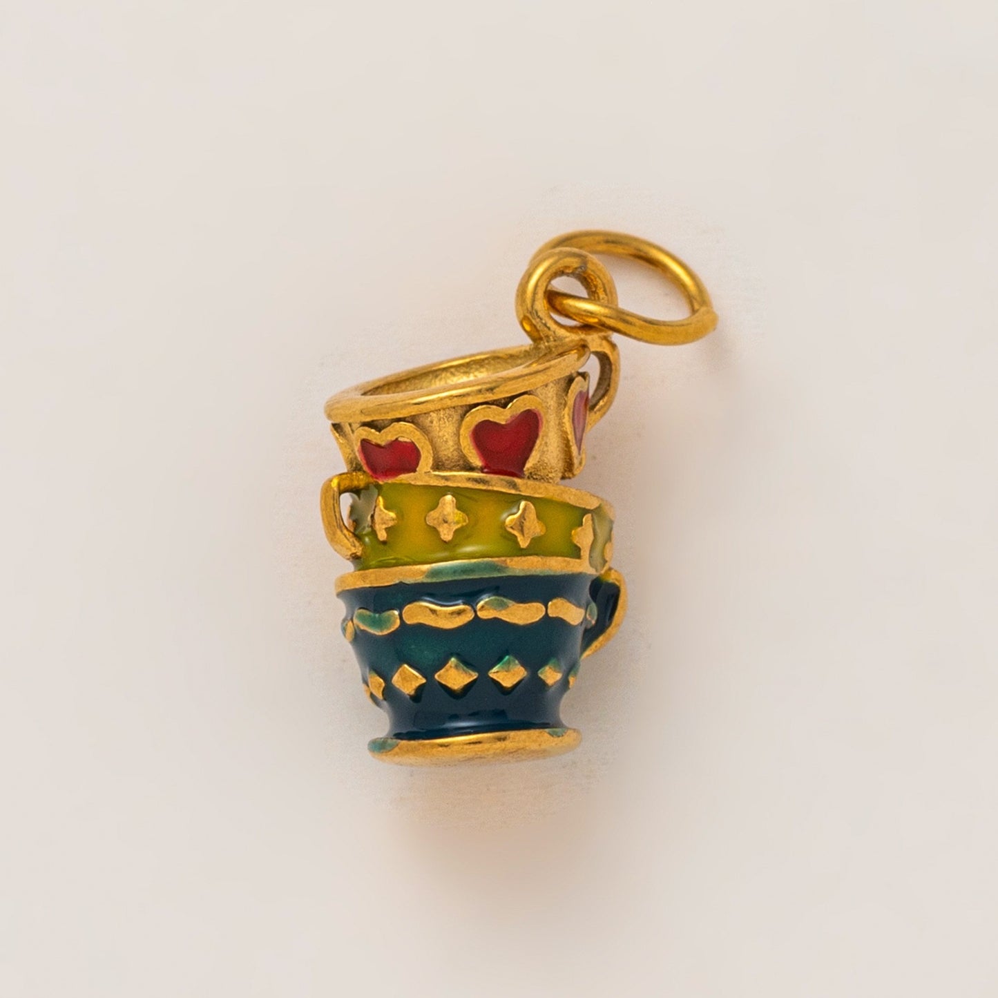 Vintage 18K Gold Plated Geometric Stainless Steel Pendant
