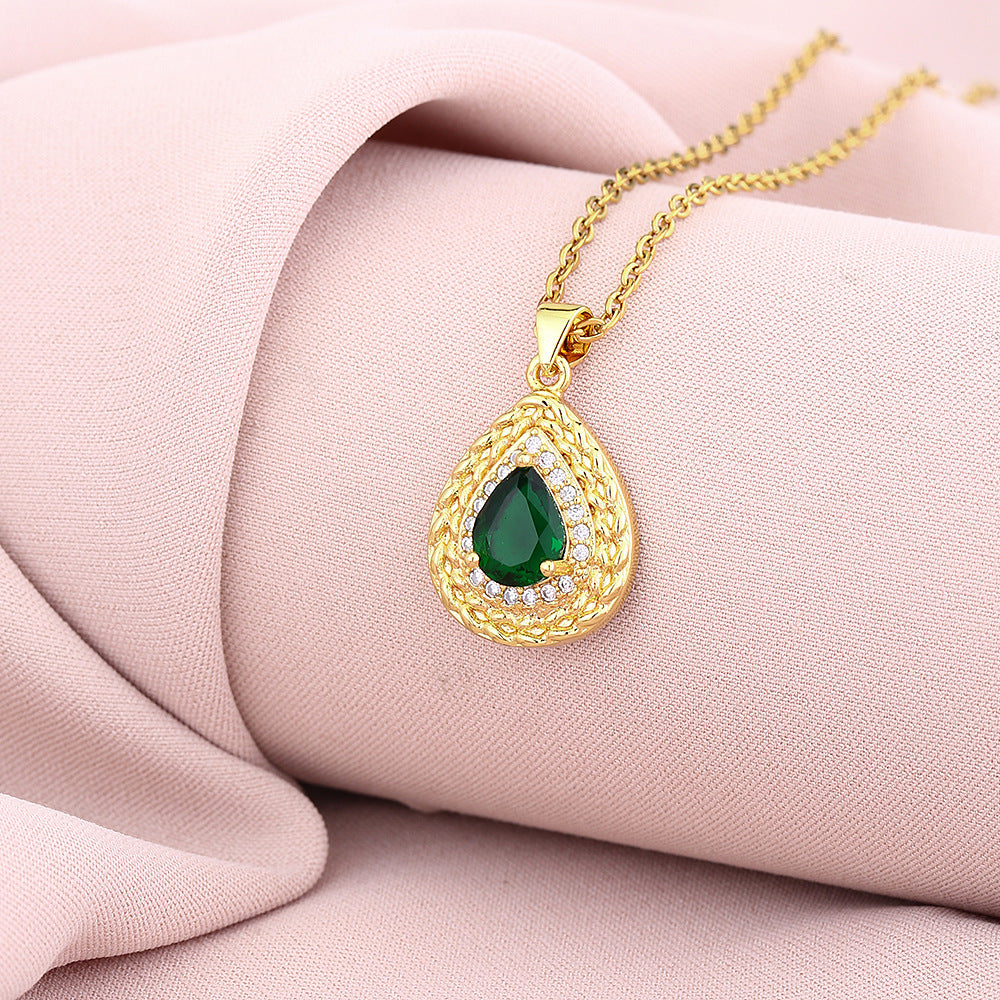 Collana con Pendente Geometrico Vintage da Donna in Rame con Finitura Placcata, Gioielli Eleganti Minimalisti