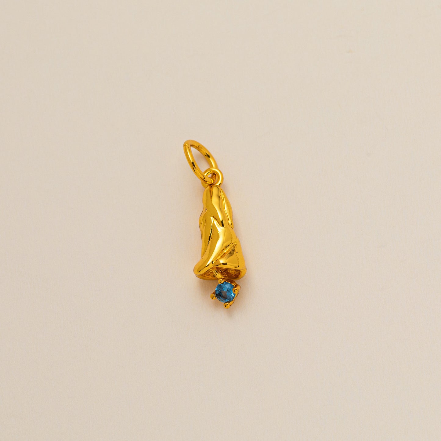 December Birthstone Cubic Zirconia Plated Brass Charm Bar Pendant for DIY Necklace Unisex
