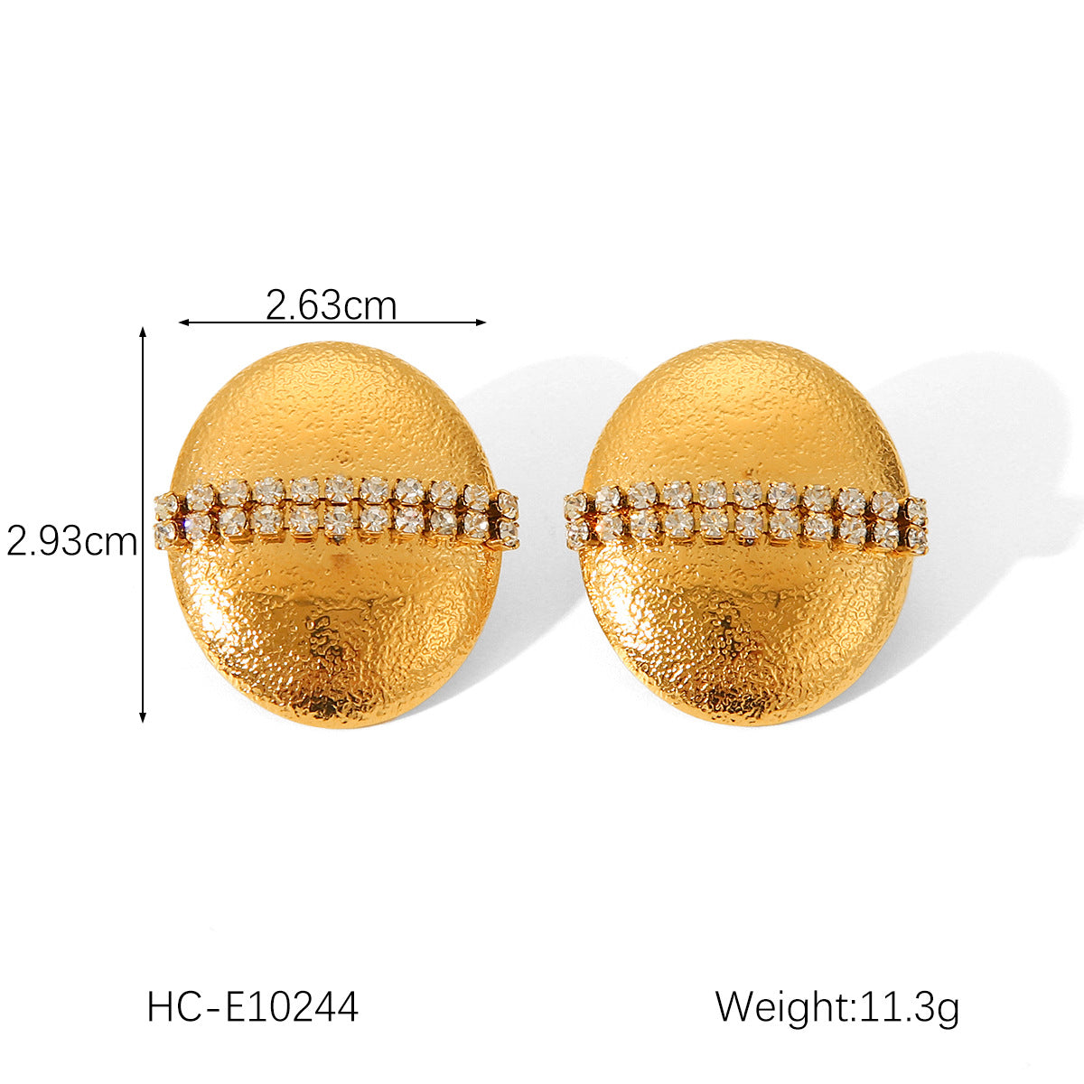 Ins Style 18K Gold Plated Titanium Steel Geometric Bowknot Water Drop Rhinestone Earrings for Women