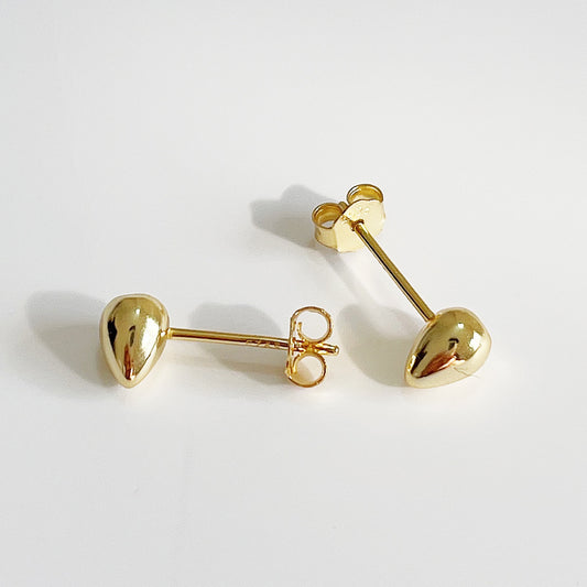 18K Gold Plated 925 Sterling Silver Geometric Teardrop Stud Earrings