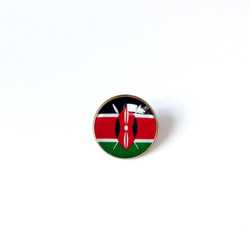 Pin de Solapa de Aleación Esmaltado Personalizado con Diseño de Bandera del Mundo para Hombres y Mujeres