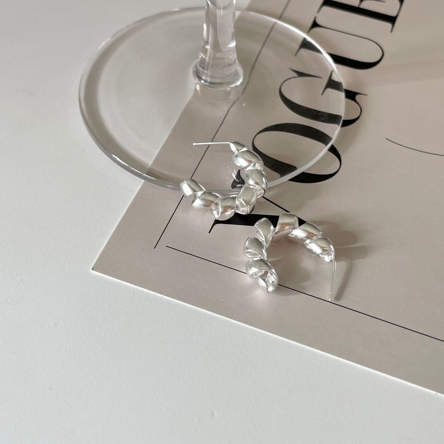 Minimalist 925 Sterling Silver C-Shape Round Tube Hoop Earrings for Women
