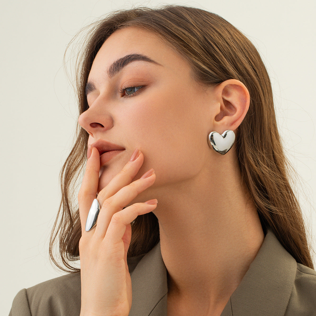 Pendientes Colgantes Minimalistas Geométricos Rectangulares de Acero Inoxidable con Baño de Oro de 18K Vintage para Mujer