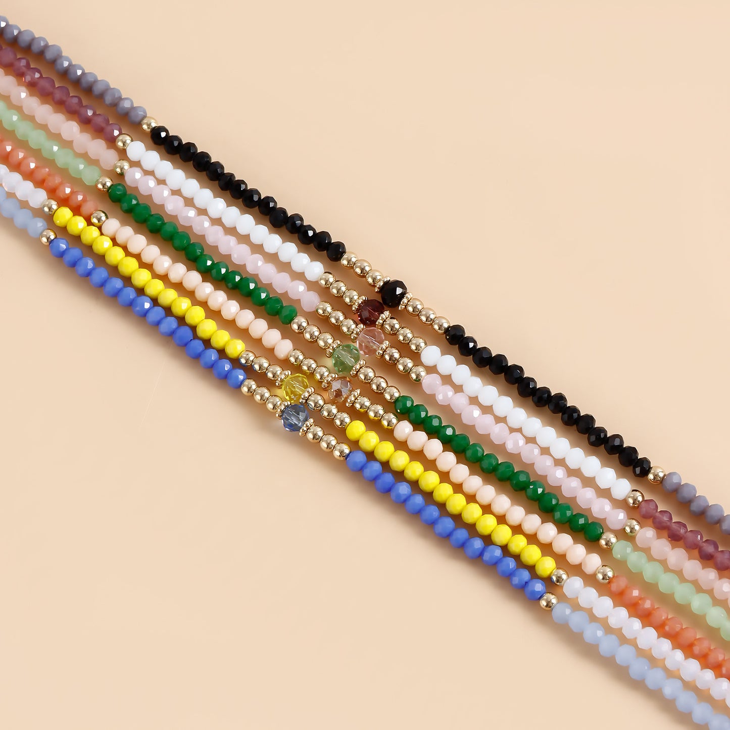 Luxury Handmade Colorful Spinel Beaded Ball Chain for Women