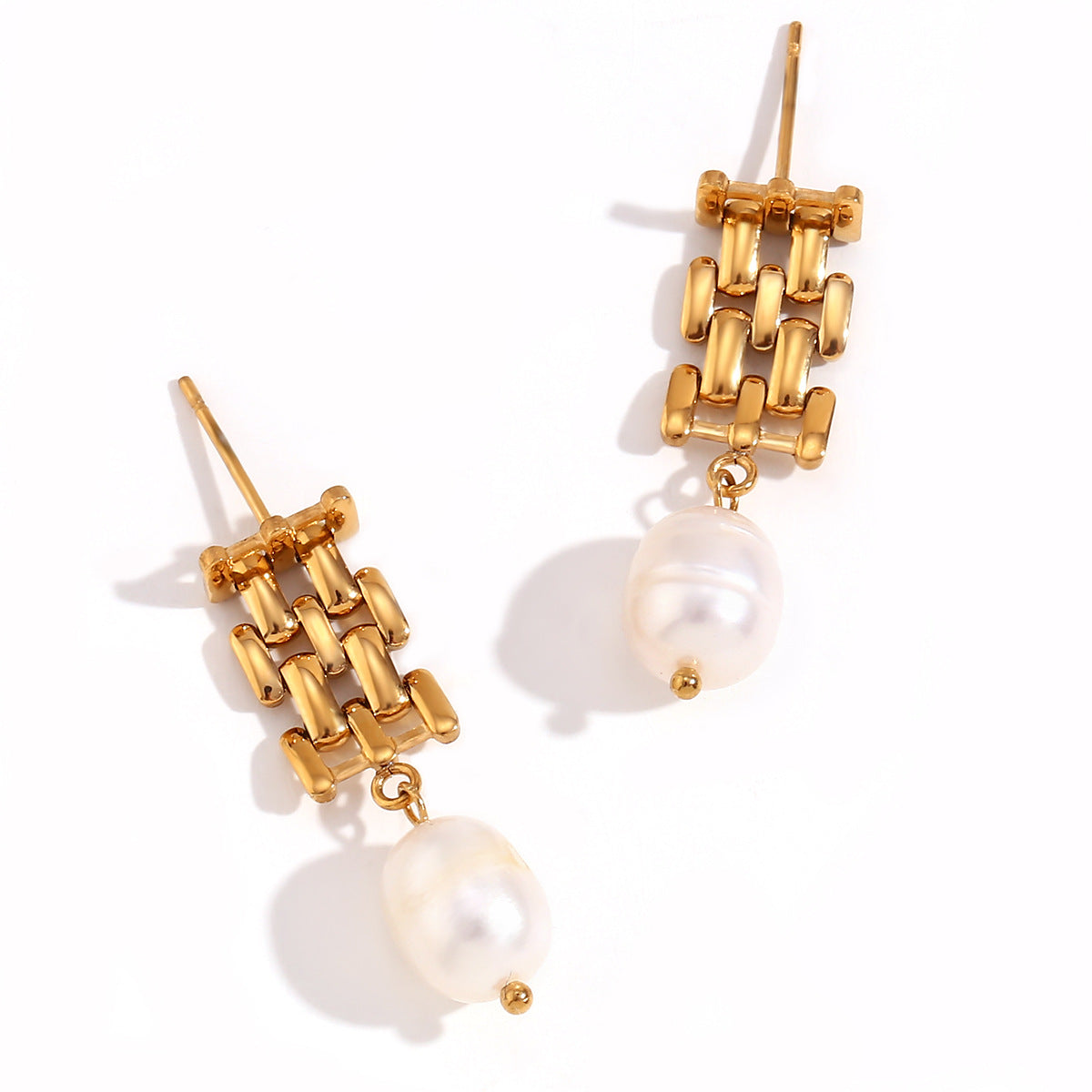 Fashionable Geometric Stainless Steel Plated 18K Gold Handmade Woven Necklace for Women
