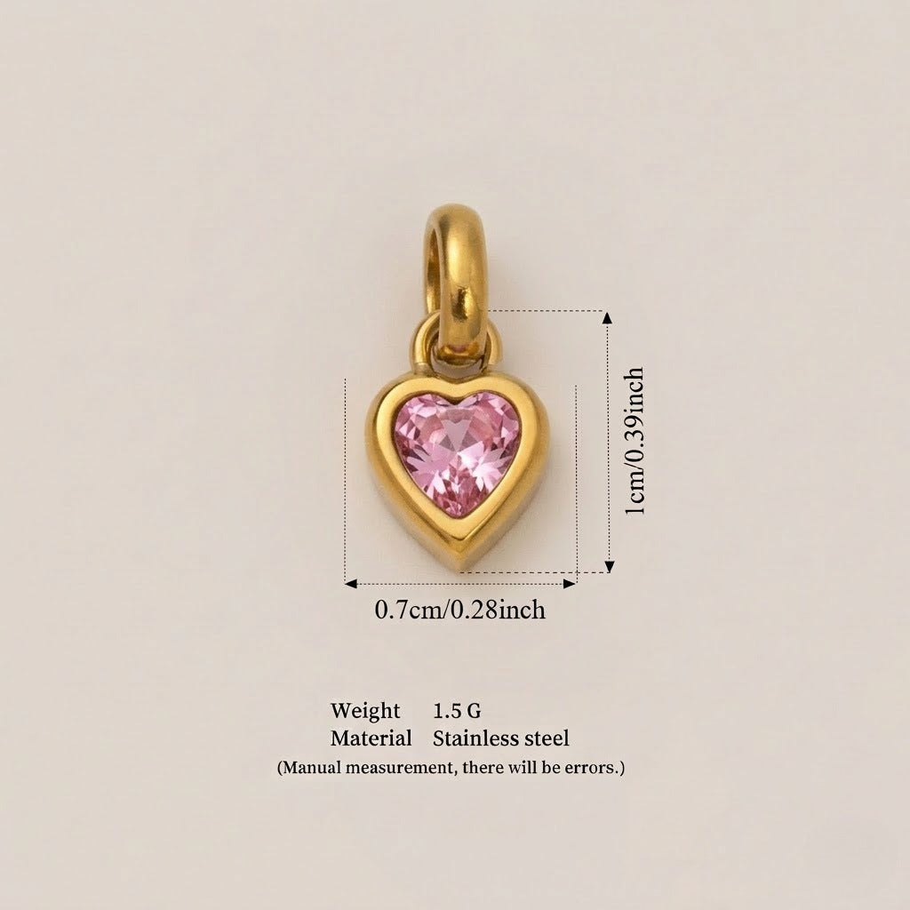 Minimalist Stainless Steel Heart Letter DIY Charm Bar Pendant Plated Necklace for Women