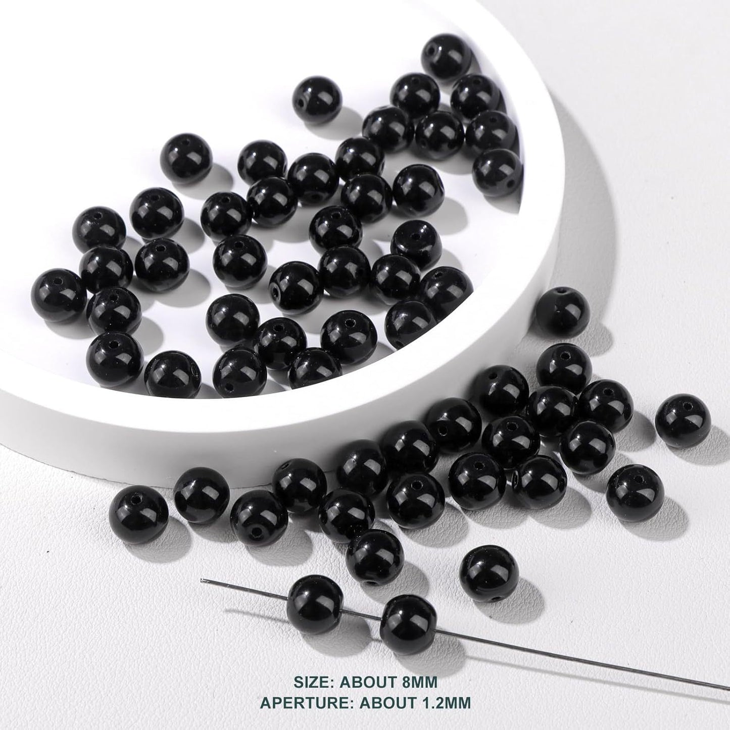 Natural Stone Crystal Agate Jade Round Beads for DIY Charm Bar Jewelry Making 8mm