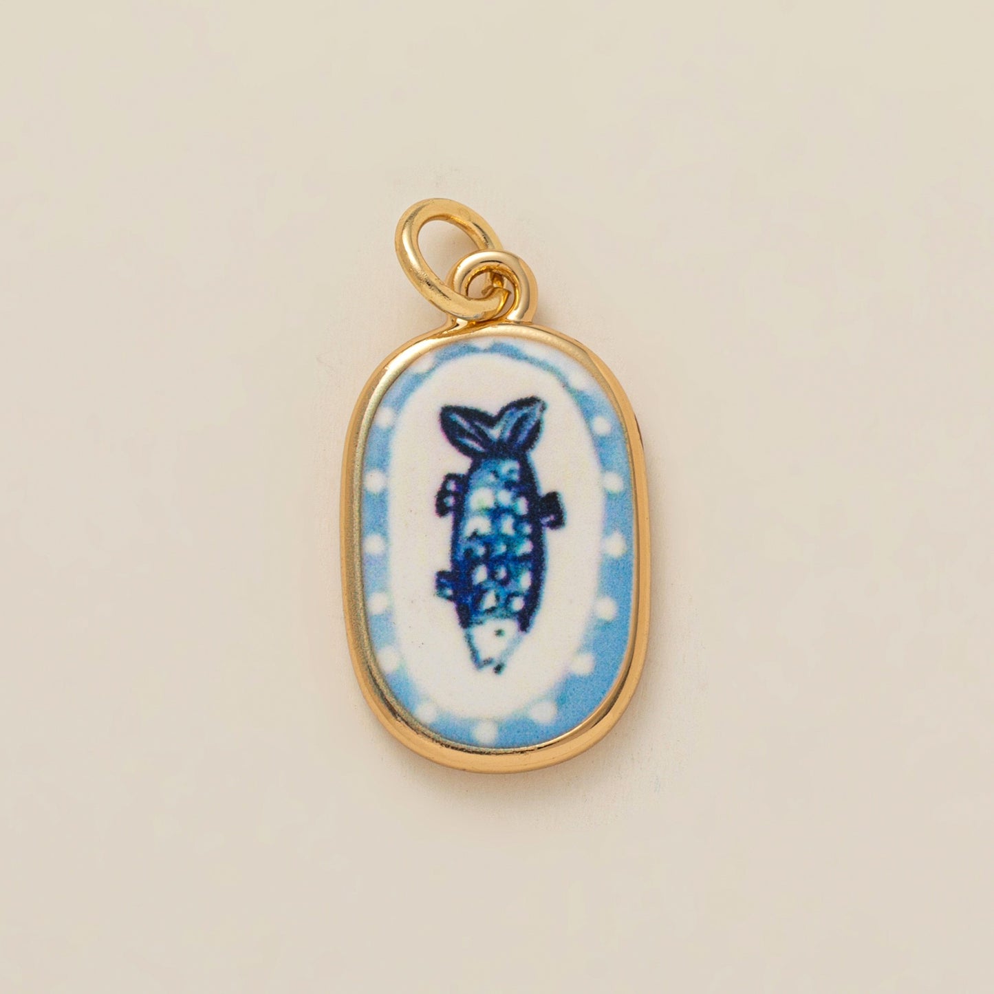 Heart Floral Plated Brass Charm Bar