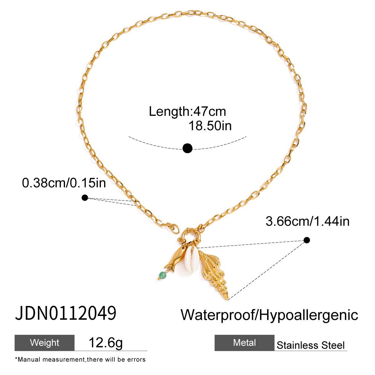 Geometric Plated Stainless Steel Necklace with Titanium Steel Pendant for Women